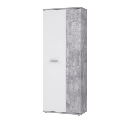 Cômoda/Sapateira SIMO branco/cinzento betão