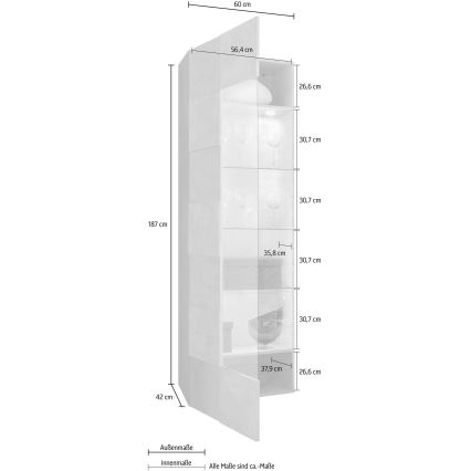 Cômoda SERIAN cinzenta betão