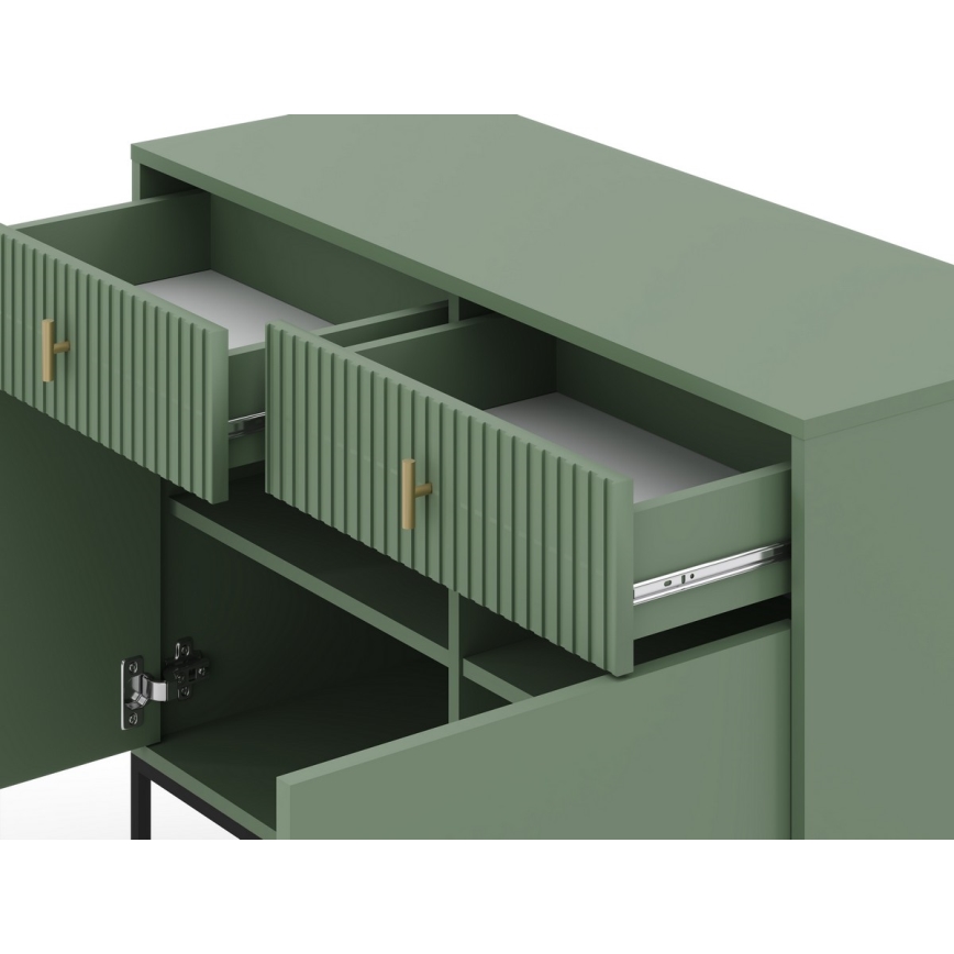 Cômoda SUE verde/preta