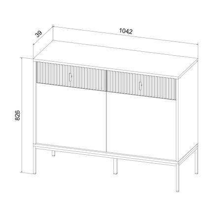Cômoda SUE verde/preta
