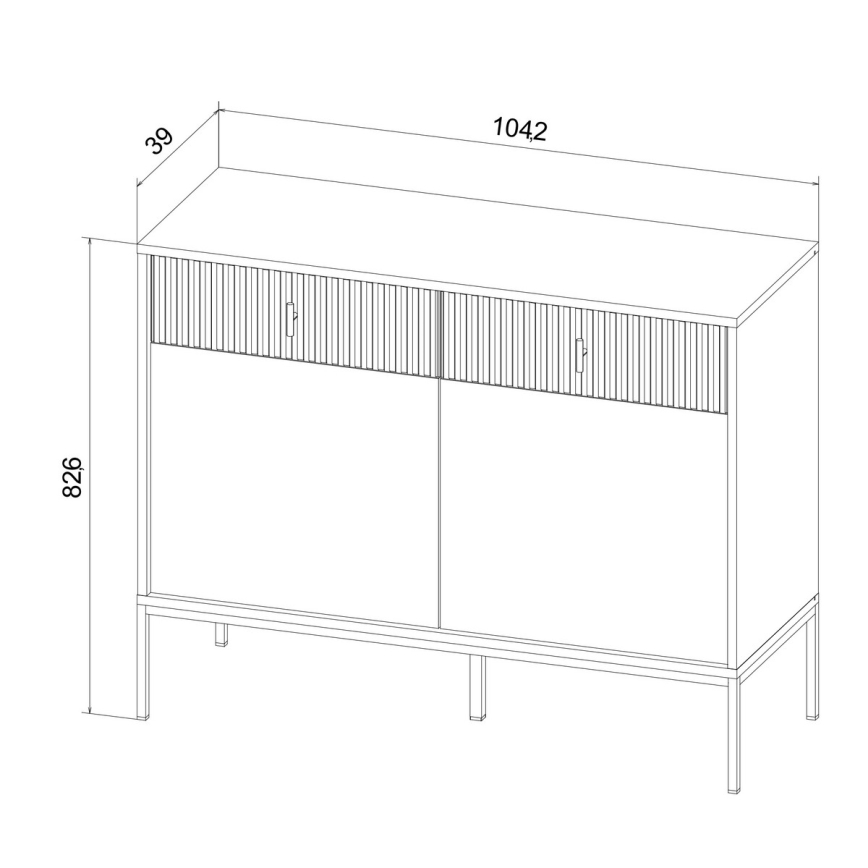 Cômoda SUE verde/preta