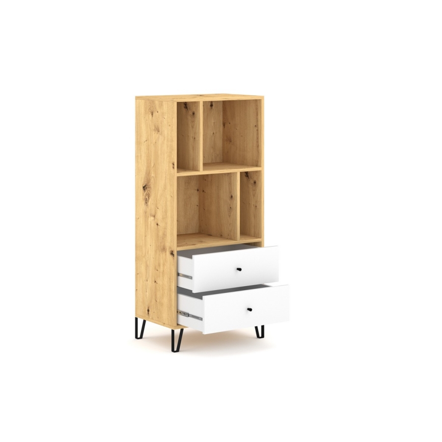 Cômoda SULA carvalho artisan/branco