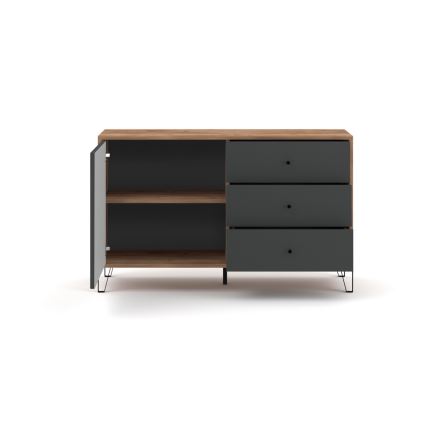 Cómoda SULA carvalho craft/preto