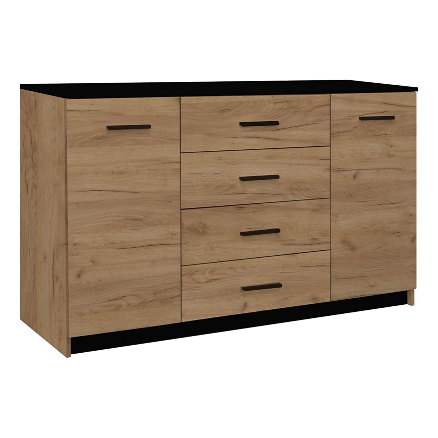 Cômoda TAYLER carvalho craft/preto