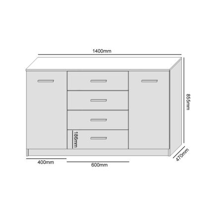 Cômoda TAYLER carvalho wotan