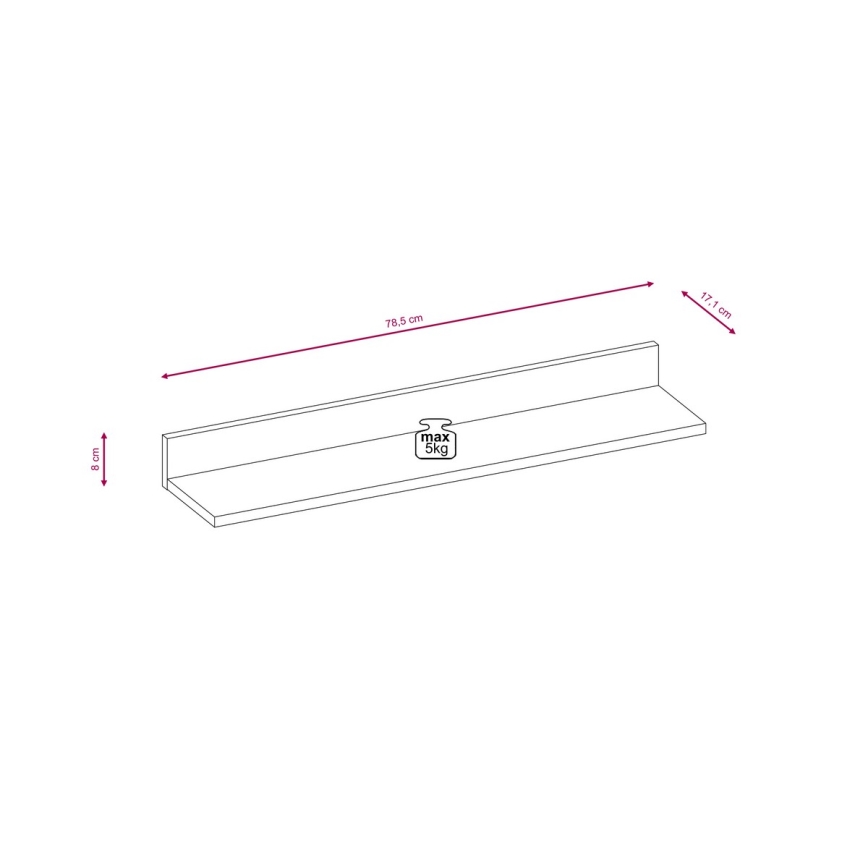 Composição para sala BRICK carvalho sonoma/branco