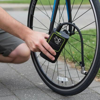 Compressor de ar digital de bolso 5 V 4000 mAh, preto