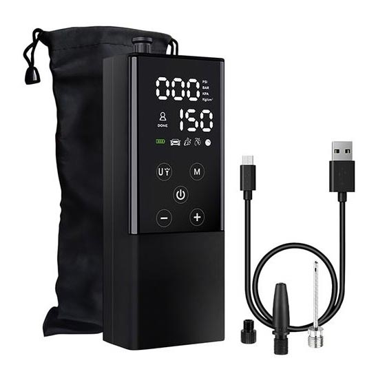 Compressor digital de bolso 2000 mAh 5V preto