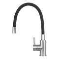 Concept BDC7138 - Torneira de cozinha com bica flexível, cromo brilhante/preto