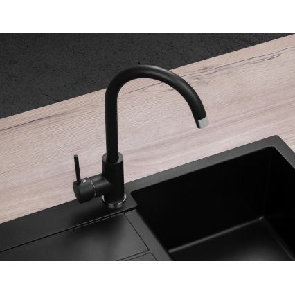 Concept BDG3334BC - Torneira de cozinha 33,5 cm granito/preto