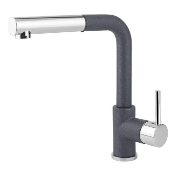 Concept BDG4527DG - Torneira de cozinha com bica extraível 26,9 cm, granito/cinzento escuro