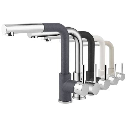 Concept BDG4527DG - Torneira de cozinha com bica extraível 26,9 cm, granito/cinzento escuro