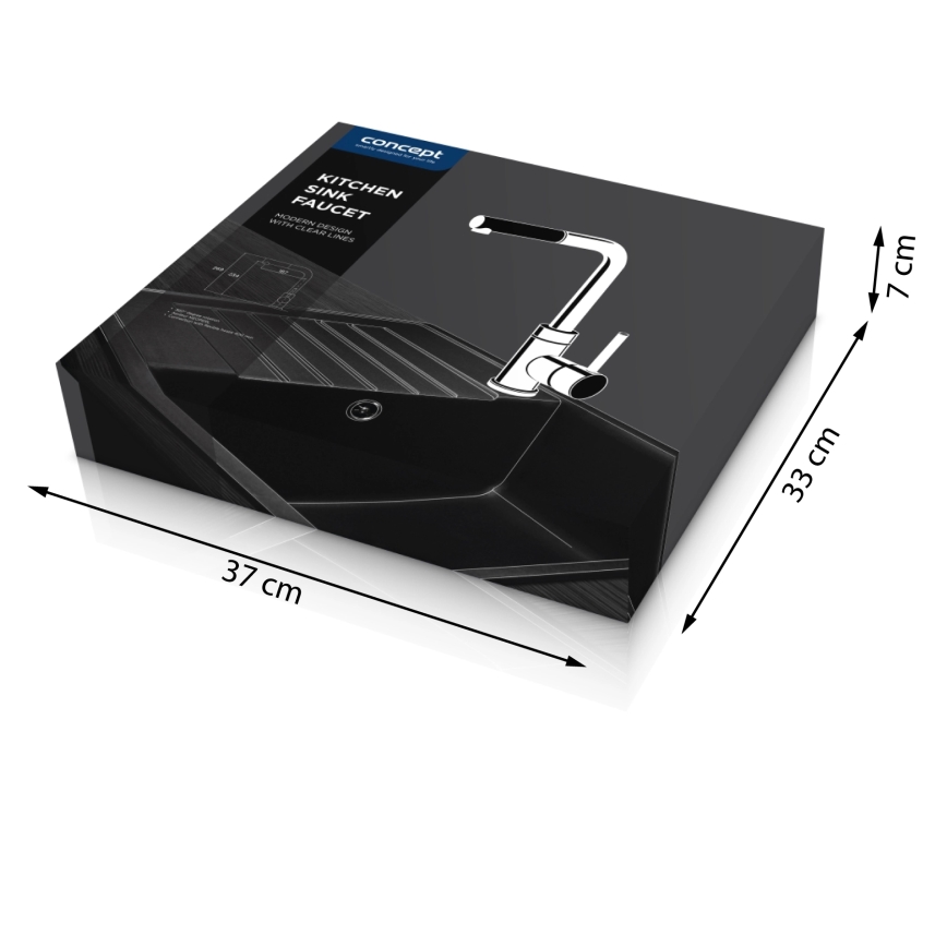 Concept BDG4527DG - Torneira de cozinha com bica extraível 26,9 cm, granito/cinzento escuro