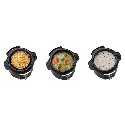 Concept CK8000 - Panela de pressão elétrica multifuncional e fritadeira de ar quente 5,6 l 11 em 1 1500 W/230 V preta