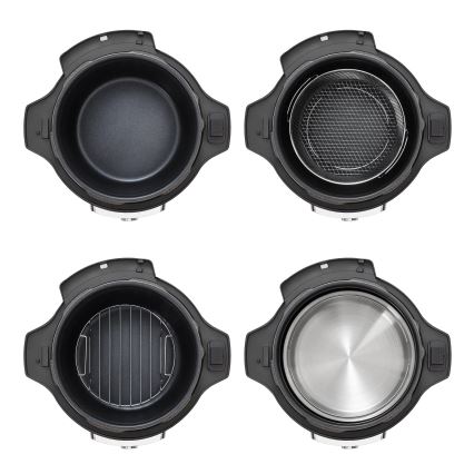 Concept CK8000 - Panela de pressão elétrica multifuncional e fritadeira de ar quente 5,6 l 11 em 1 1500 W/230 V preta