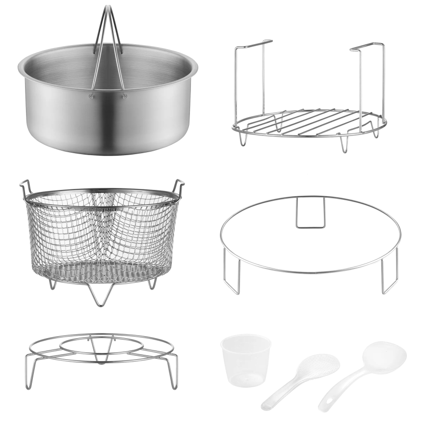 Concept CK8000 - Panela de pressão elétrica multifuncional e fritadeira de ar quente 5,6 l 11 em 1 1500 W/230 V preta