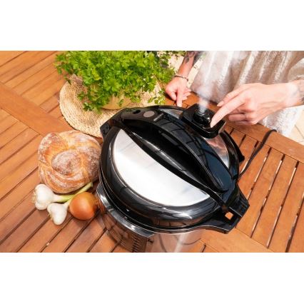 Concept CK8001 - Panela de pressão elétrica multifuncional 5,6 l 1000W/230V Wi-Fi em aço inoxidável
