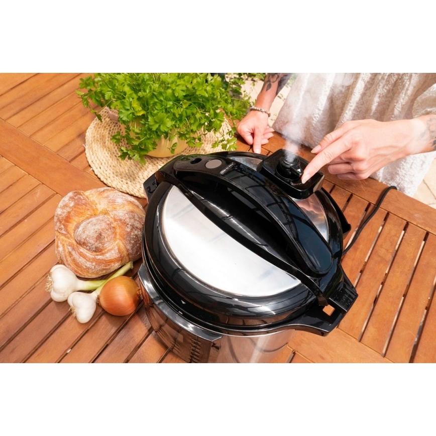 Concept CK8001 - Panela de pressão elétrica multifuncional 5,6 l 1000W/230V Wi-Fi em aço inoxidável