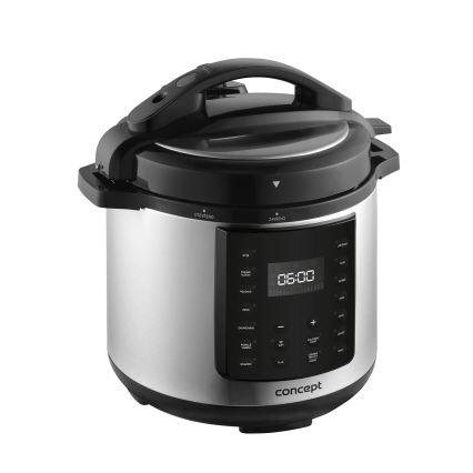 Concept CK8001 - Panela de pressão elétrica multifuncional 5,6 l 1000W/230V Wi-Fi em aço inoxidável
