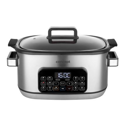 Concept CK9000 - Panela elétrica multifuncional 6 l 10 em 1 1250W/230V aço inoxidável