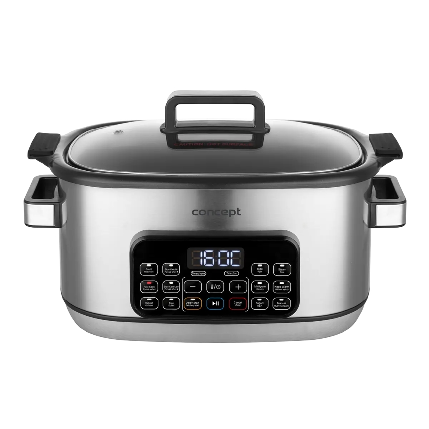 Concept CK9000 - Panela elétrica multifuncional 6 l 10 em 1 1250W/230V aço inoxidável