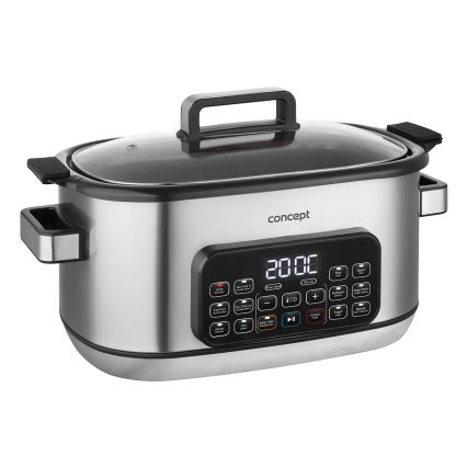 Concept CK9000 - Panela elétrica multifuncional 6 l 10 em 1 1250W/230V aço inoxidável
