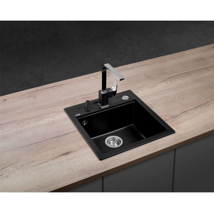 Concept DG00C50BC - Cuba de cozinha CUBIS 49x51 cm granito/preto