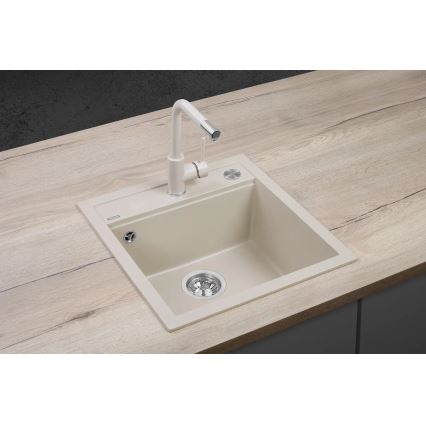 Concept DG00C50BE - Cuba de cozinha CUBIS 49x51 cm granito/bege