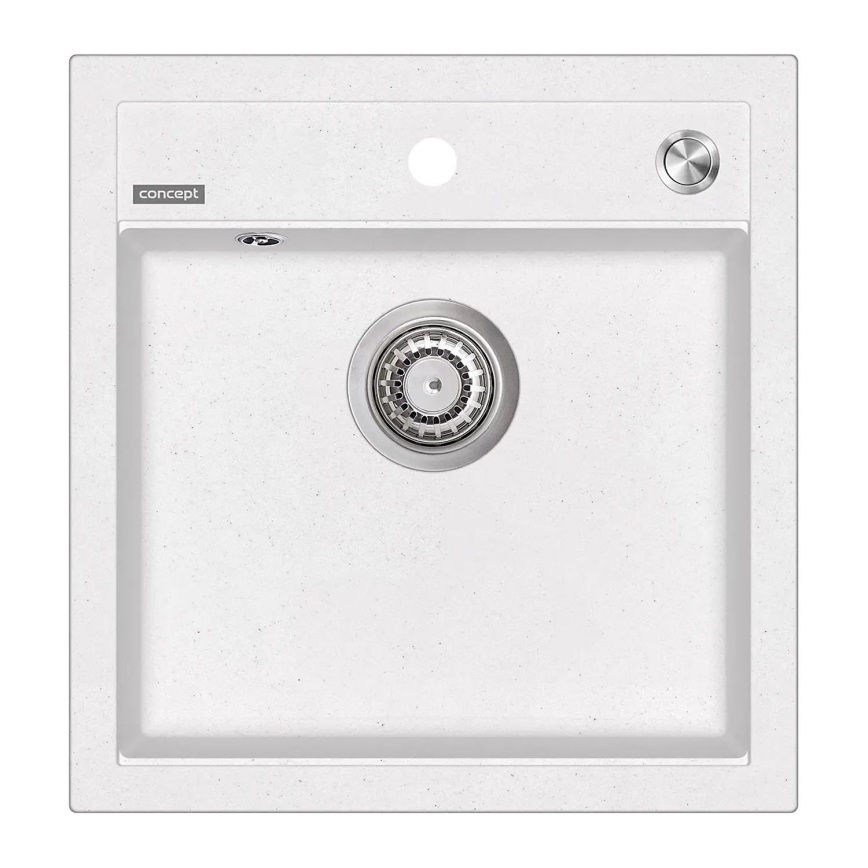 Concept DG00C50WH - Cuba de cozinha CUBIS 49x51 cm granito/branco