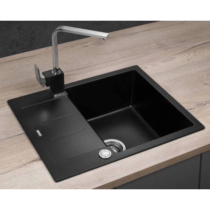 Concept DG05C45BC - Lava-loiça de cozinha CUBIS 50x62 cm granito/preto