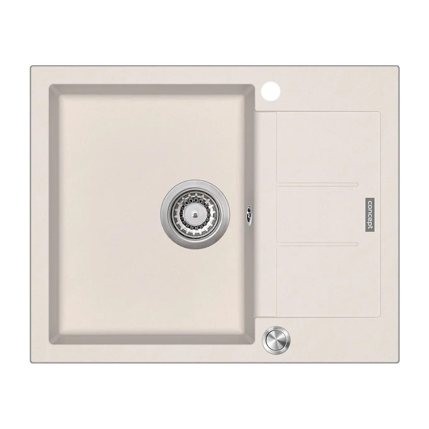 Concept DG05C45BE - Cuba de cozinha CUBIS 50x62 cm granito/bege