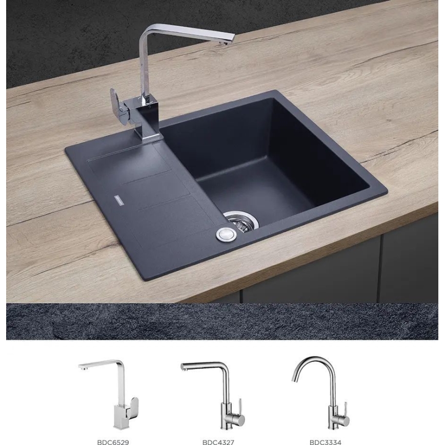 Concept DG05C45DG - Cuba de cozinha CUBIS 50x62 cm granito/cinzento escuro