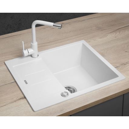 Concept DG05C45WH - Cuba de cozinha CUBIS 50x62 cm granito/branco