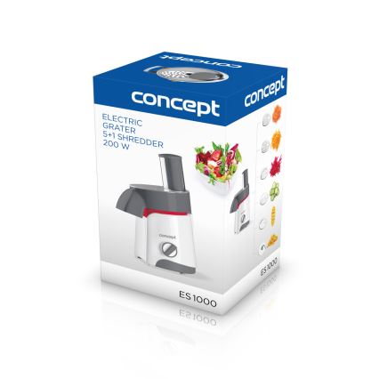 Concept ES1000 - Ralador elétrico 200W/230V branco/cinza