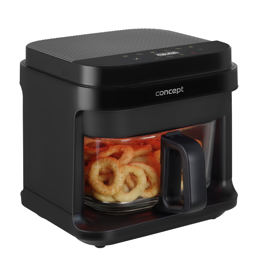 Concept FR5500 - Fritadeira de ar quente GLASS & FAST 5,5 l 1200W/230V preto