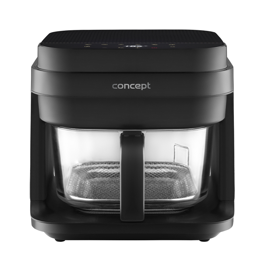 Concept FR5500 - Fritadeira de ar quente GLASS & FAST 5,5 l 1200W/230V preto
