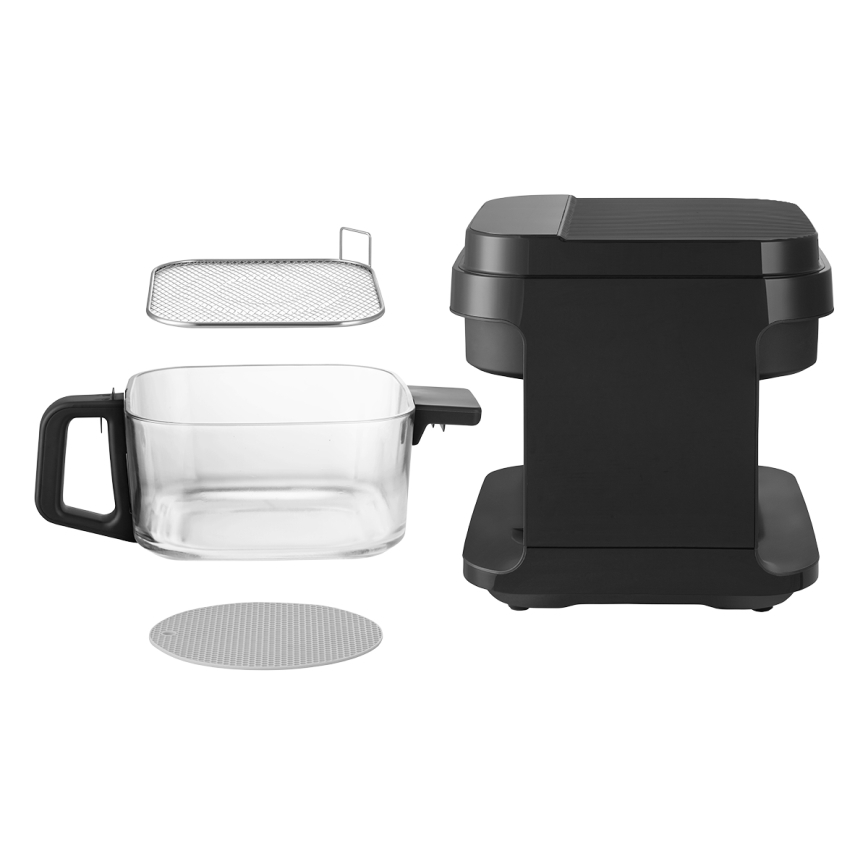 Concept FR5500 - Fritadeira de ar quente GLASS & FAST 5,5 l 1200W/230V preto