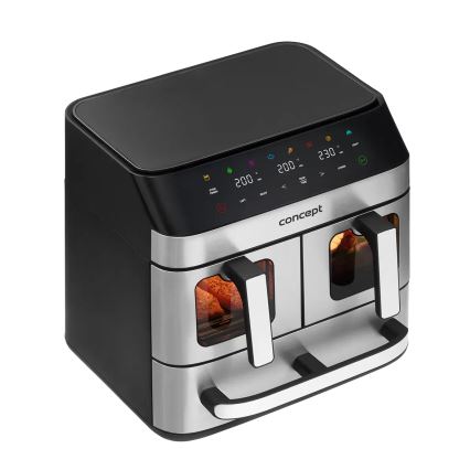 Concept FR9000 - Fritadeira a ar quente PIZZA TRIO 18,5 l 2700W/230V inox/preto