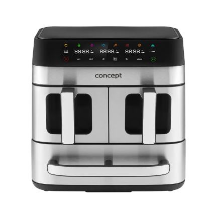 Concept FR9000 - Fritadeira a ar quente PIZZA TRIO 18,5 l 2700W/230V inox/preto