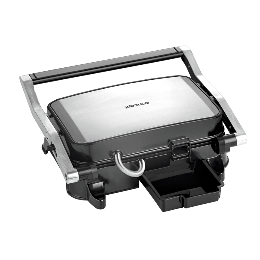 Concept ge2005 - Grelhador 1500W/230V aço inoxidável/preto