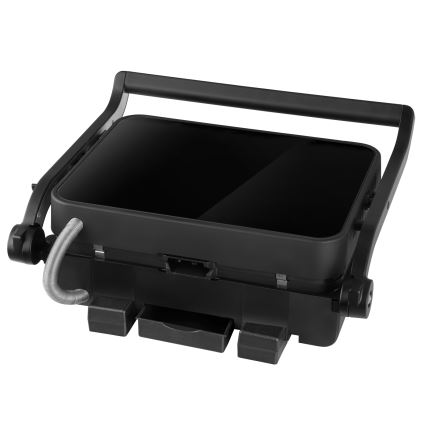 Concept ge3600 - Grelhador de contacto com sonda de temperatura GLASS 2000W/230V preto