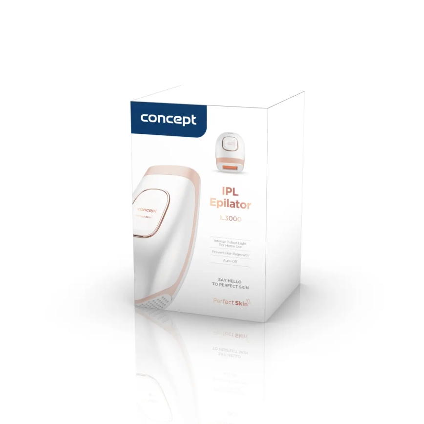 Concept IL3000 - Depilador IPL PERFECT SKIN 36W/230V branco/ouro rosé