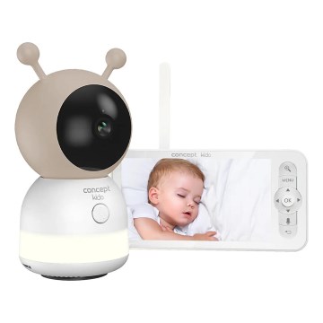 Concept KD4010 - Babá eletrónica inteligente com monitor e sensor de movimento SMART KIDO 4,5W/230V Wi-Fi bege
