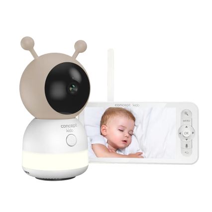Concept KD4010 - Babá eletrónica inteligente com monitor e sensor de movimento SMART KIDO 4,5W/230V Wi-Fi bege