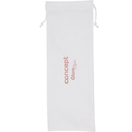 Concept KK2125 - Modelador cónico de cabelo GLAM STYLE 42W/230V branco/ouro rosé