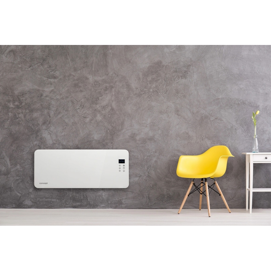 Concept KS4000 - Aquecedor elétrico/convector 1000/2000W IP24 branco + controlo remoto