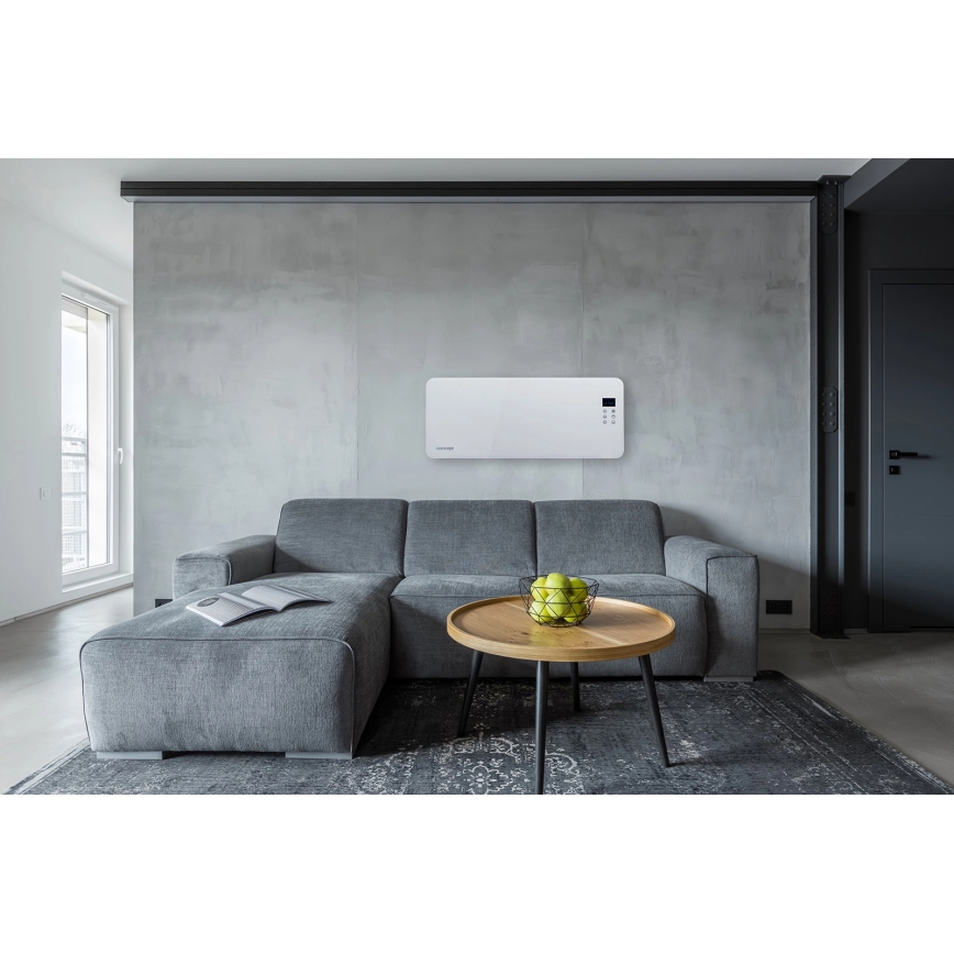 Concept KS4000 - Aquecedor elétrico/convector 1000/2000W IP24 branco + controlo remoto