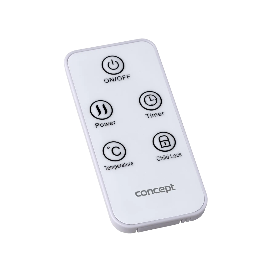 Concept KS4010 - Aquecedor eléctrico/convector 1000/2000W IP24 preto + controlo remoto