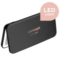 Concept KZ2020 - Espelho cosmético de bolso com LED PERFECT SKIN LED/1,5W/5V 4500-5500K 300 mAh preto