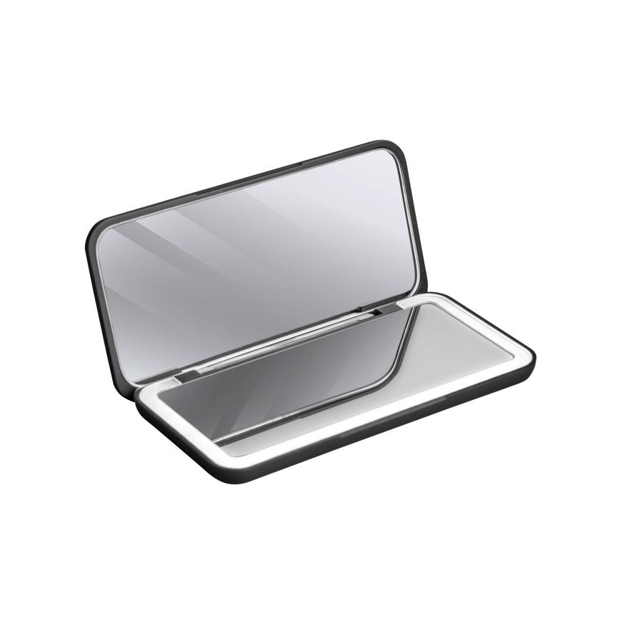 Concept KZ2020 - Espelho cosmético de bolso com LED PERFECT SKIN LED/1,5W/5V 4500-5500K 300 mAh preto